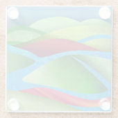 Hills on Ice Glazen Onderzetter (Achterkant)