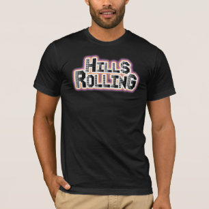 Hills Rolling - Black T-Shirt met ontwerp van Stip