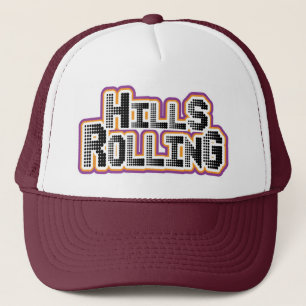 Hills Rolling Trucker Hat met kleine cirkels logo Pet