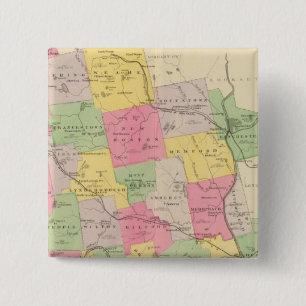 Hillsborough County Vierkante Button 5,1 Cm