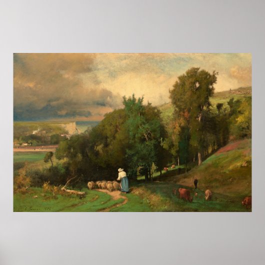 Hillside à Étretat, Poster des Beaux-Arts de Georg (Devant)