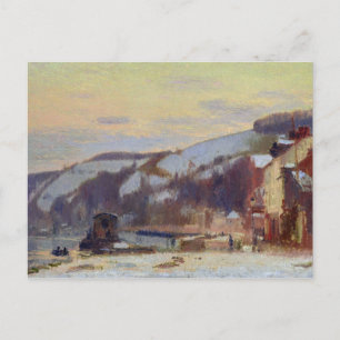 Hillside bij Croisset onder sneeuw Briefkaart