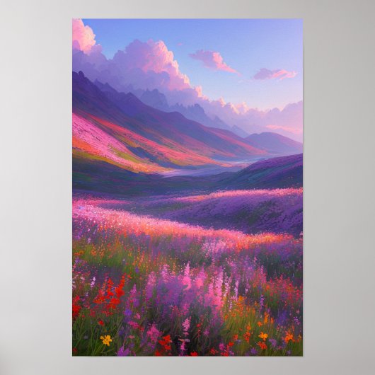Hillside Blooms Poster (Voorkant)