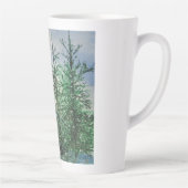 Hillside Evergreens en Sneeuw Latte Mok (Rechts)