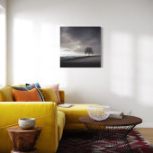 Hillside Landschap Canvas, Eenzame Boom Canvas Afdruk