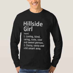 Hillside Meisje Il Illinois Grappige Stad Home Roo T-shirt