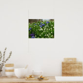 Hillside of Early Spring Flowers Landscape Poster (Keuken)
