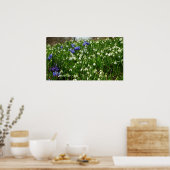 Hillside of Early Spring Flowers Landscape Poster (Keuken)