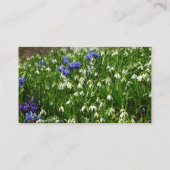 Hillside of Early Spring Flowers Landscape Visitekaartje (Achterkant)