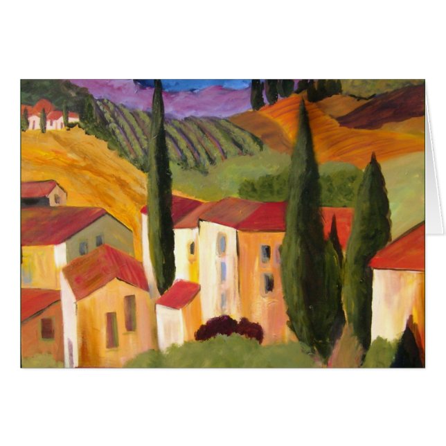 Hillside toscan par l'artiste Therese (Devant horizontal)