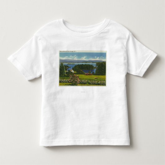 Hillside Uitzicht van Diamond Island en Lake Kinder Shirts (Voorkant)