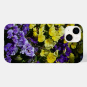 Hillside van Paarse en gele pansies Case-Mate iPhone Case (Achterkant (horizontaal))