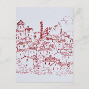 Hilltop dorp Callian   Zuid Frankrijk Briefkaart