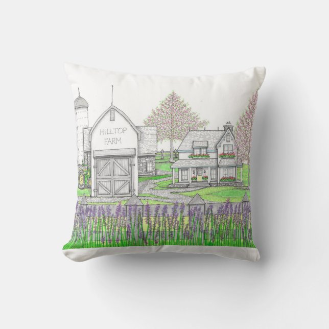 Hilltop Farm Pillow Kussen (Voorkant)