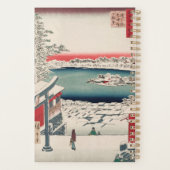 Hilltop Snow Uitzicht  Ukiyo-e Japanse kunst Planner (Achterkant)
