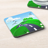 Hilly road, dessous de verre (Côté gauche)