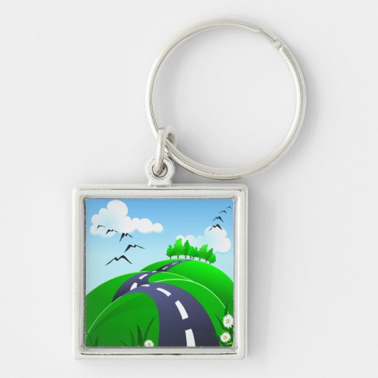 Hilly road, sleutelhanger (Voorkant)