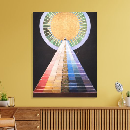 Hilma Af Klint, altaarstuk nr. 1, Abstracte kunst Canvas Afdruk (Insitu (Woonkamer))