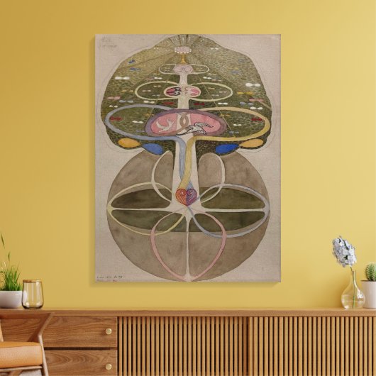 Hilma af Klint, Boom van de Kennis No1 Abstracte K Canvas Afdruk (Insitu (Woonkamer))