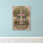 Hilma af Klint, Boom van de Kennis No1 Abstracte K Canvas Afdruk (Insitu (Houten vloer))