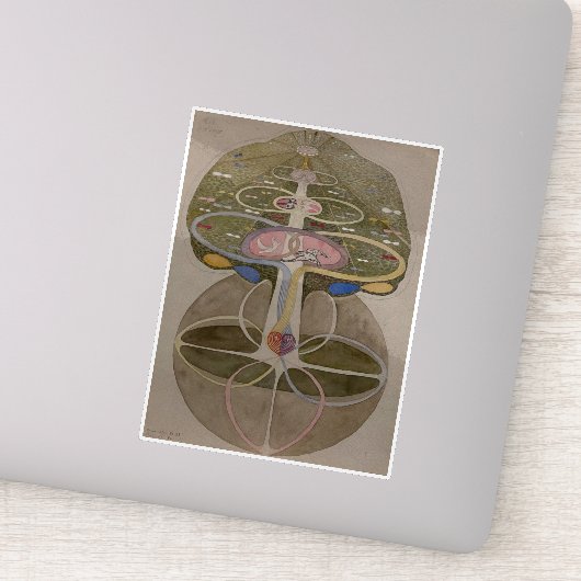 Hilma af Klint, Boom van de Kennis No1 Abstracte K Sticker (Detail)