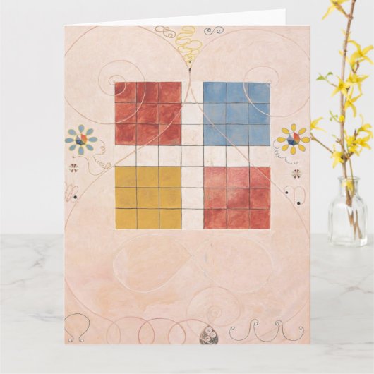 Hilma af Klint, de tien grootste No10, Abstracte k Kaart (Gele Bloem)