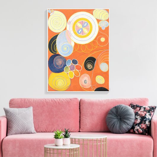 Hilma af Klint, de tien grootste no3, Abstracte ku Canvas Afdruk (Insitu (Woonkamer))