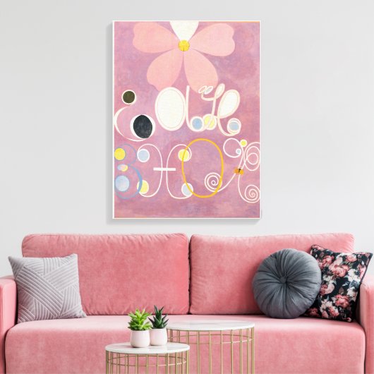 Hilma af Klint, de tien grootste No5, Abstracte ku Canvas Afdruk (Insitu (Woonkamer))