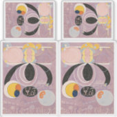 Hilma af Klint, de tien grootste nr6, Abstracte ku Sticker (Voorkant)