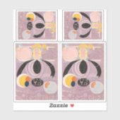 Hilma af Klint, de tien grootste nr6, Abstracte ku Sticker (Vel)