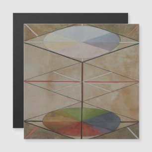 Hilma af Klint, De zwaan nr.23, Abstracte kunst Magnetische Uitnodiging