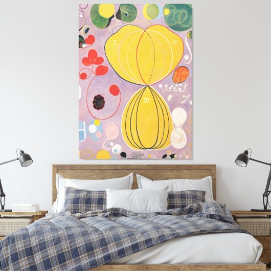 Hilma af Klint - Group IV, No. 7, The Ten Largest, Canvas Afdruk (Insitu (Slaapkamer))