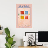 Hilma Af Klint Pastel Roze Abstracte Kunstprint Poster (Thuiskantoor)