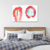 Hilma af Klint - TARWE EN WORMHOUT 1922 Canvas Afdruk (Insitu (Slaapkamer))