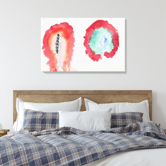 Hilma af Klint - TARWE EN WORMHOUT 1922 Canvas Afdruk (Insitu (Slaapkamer))