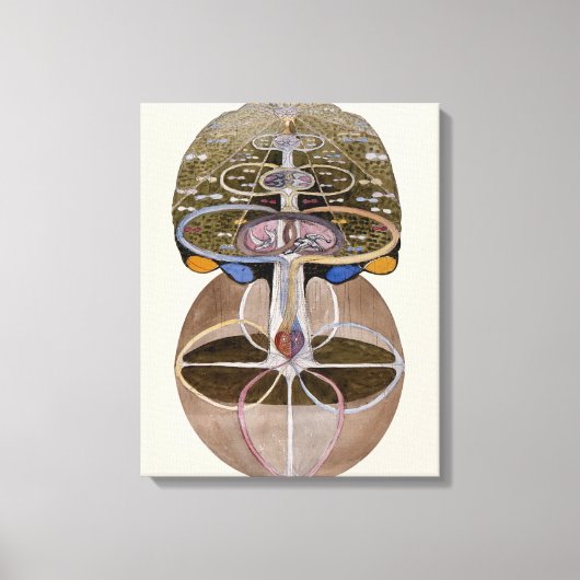 Hilma af Klint - Tree of Knowledge, nr. 1 Canvas Afdruk (Voorkant)