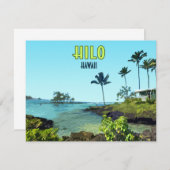 Hilo Big Island Hawaii Beach  Flat Kaart (Voorkant / Achterkant)