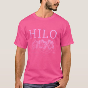 Hilo Hawaï Hawaïaanse Hibiscus Surfer Surf Souveni T-shirt