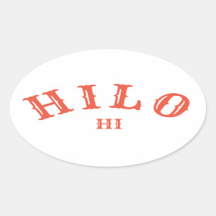 Hilo, Hawai, sui Ovale Sticker