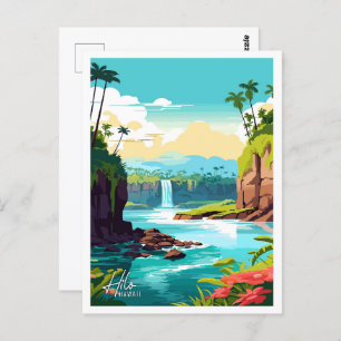 Hilo Hawaii Art Vintage Beroemde Reisplaats Briefkaart