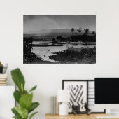 Hilo, Hawaii - Uitzicht van de stadfoto Poster (Thuiskantoor)