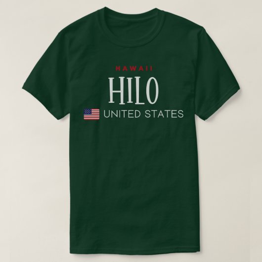 Hilo Hawaii Verenigde Staten TShirt 1 (Design voorkant)