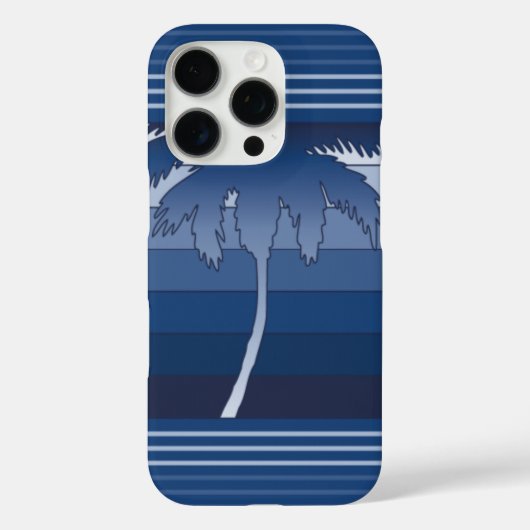 Hilo Hawaiian Palms Striped Blue Case-Mate iPhone Case (Achterkant)