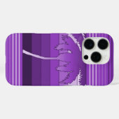 Hilo Hawaiian Palms Striped Paars Case-Mate iPhone Case (Achterkant (horizontaal))