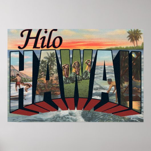 Hilo, HawaiiLarge Letter ScenesHilo, HI Poster (Voorkant)