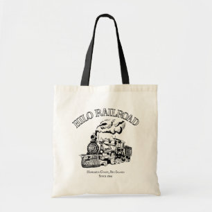 Hilo-spoorlijn vintage stoomtrein tote bag