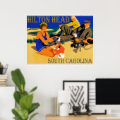  Hilton Head Beach Scene Poster (Thuiskantoor)