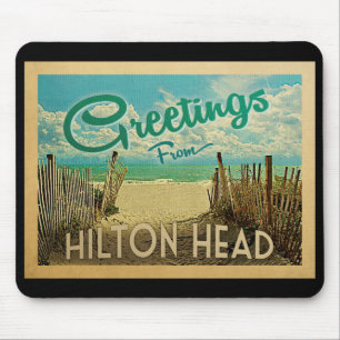 Hilton Head Beach Vintage Travel Muismat