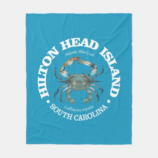 Hilton Head (blauwe krab) Fleece Deken (Voorkant)