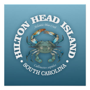 Hilton Head (blauwe krab) Perfect Poster